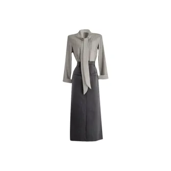 Udon House Skirt Set Women's Black Gray