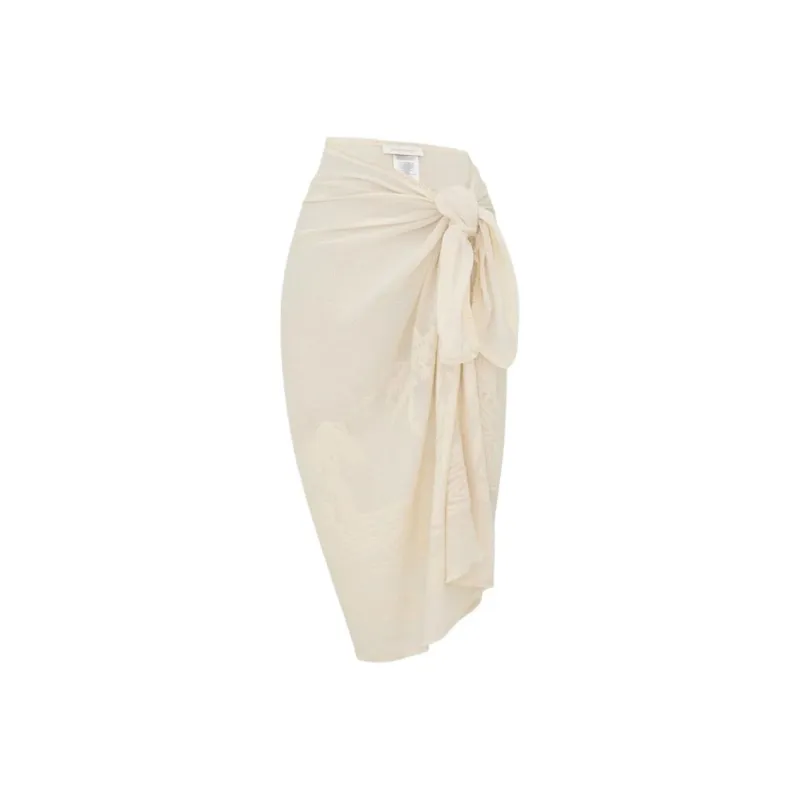 Zimmermann SS25 Casual Long Skirt Women's Ivory White-0