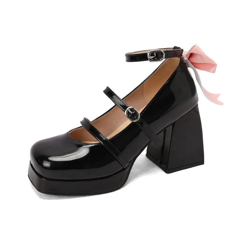 MCKP Chunky Heel High Heels 9cm Women's-2