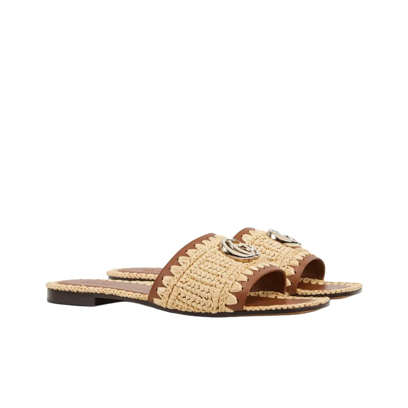 GUCCI Slip Resistant Slide Slippers Women's Gold-2