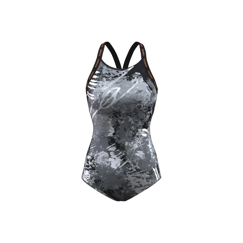 TOSWIM One piece Swimsuit Women's [Ink Shadow Graffiti]-0