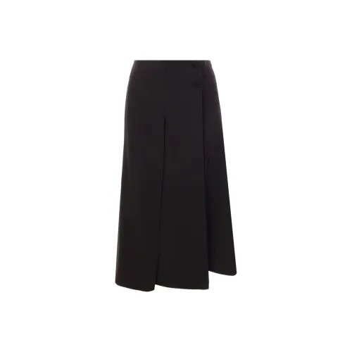 Loro Piana Bull Pleated High Rise Midi Skirt
