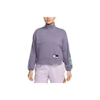 Nike Swoosh Fly Women's Dri FIT Oversized 1/4 Zip French Terry Basketball Top