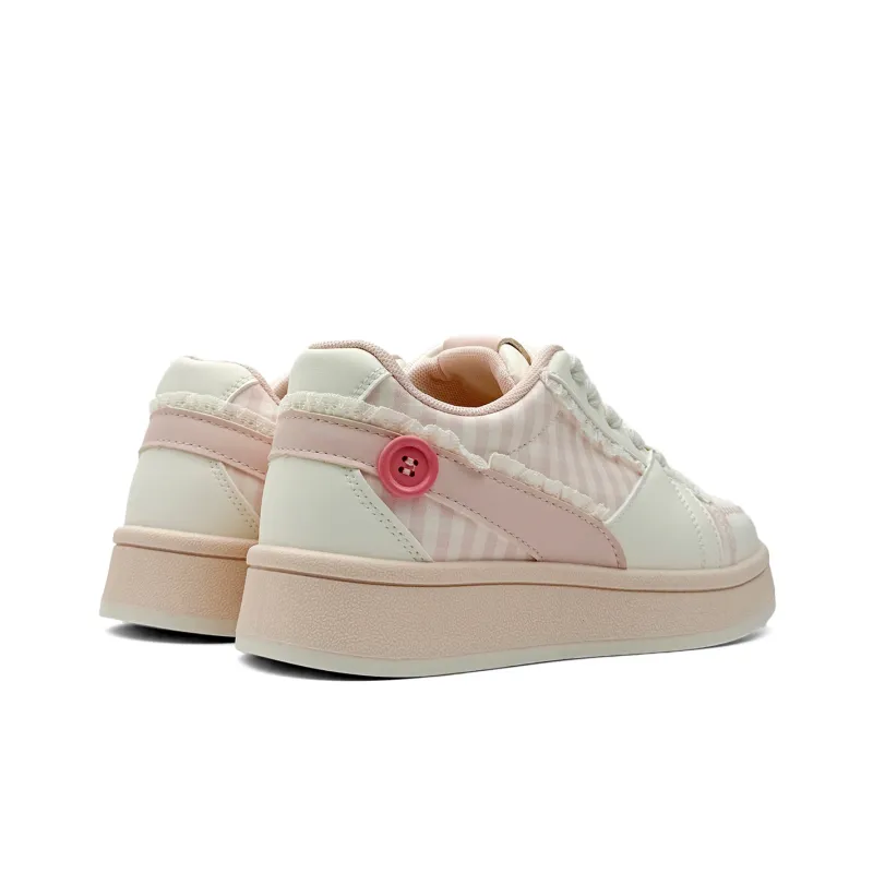 Mengsai Cushioning, Wear Resistant Low Top Skateboard Shoes Women's Light Pink-5