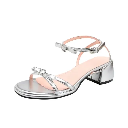 LXVB One Strap Sandals Women's Silver