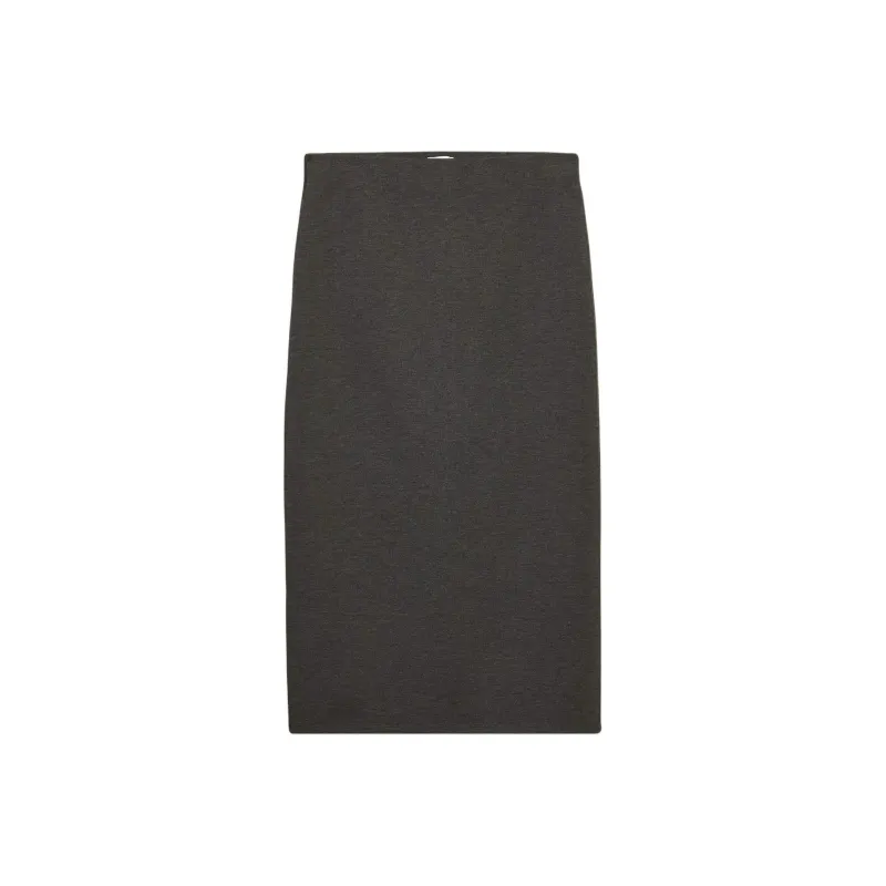 ARITZIA Wilfred Nora Ponte Skirt Casual Long Skirts Women's Heather Charcoal/Stone Phoebe Zhennan Charcoal-0