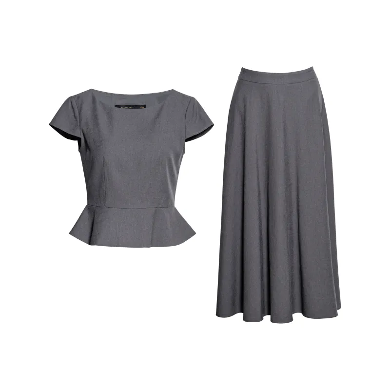 ROEYSHOUSE Skirt Set Women's Gray-0
