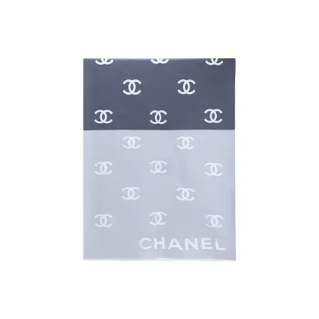 CHANEL Wool Shawls Unisex Black/Purple/Gray