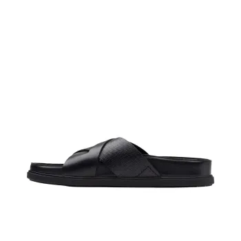 Clarks Rubber Sole Abrasion Resistant Slide Slippers Men's Black