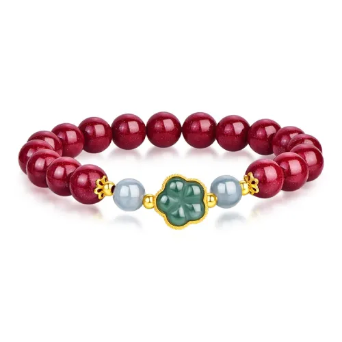 JINLIUFUJIXIANG Reconstructed Cinnabar Bracelets Unisex