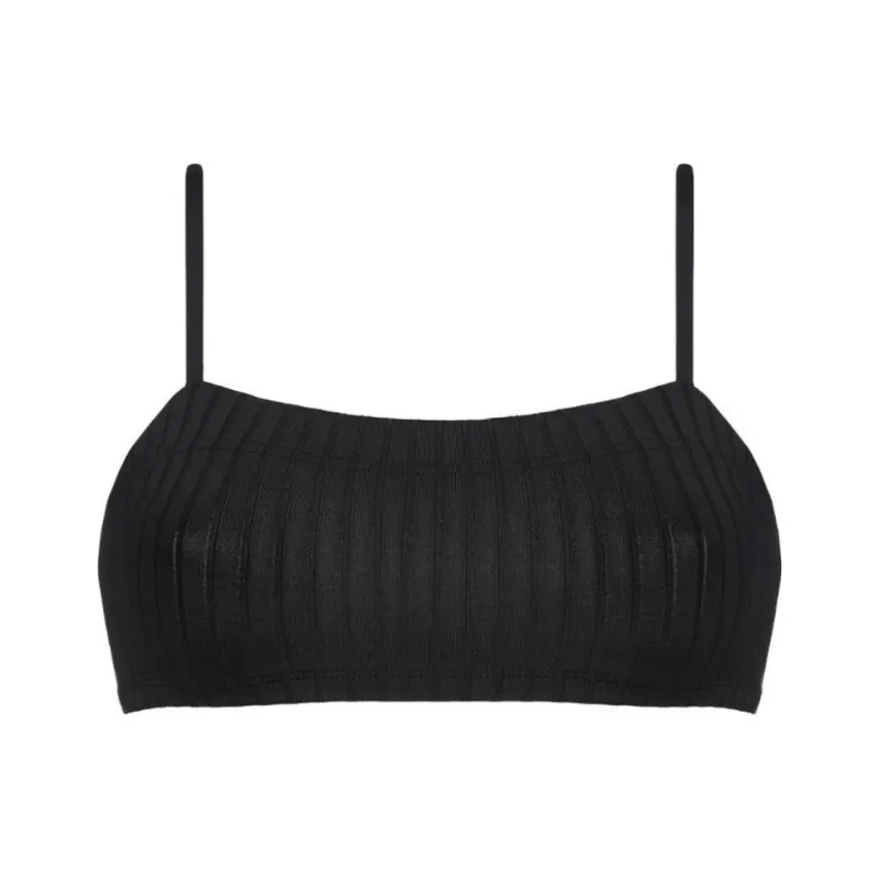 Eres Praia Ribbed Bikini Top-0