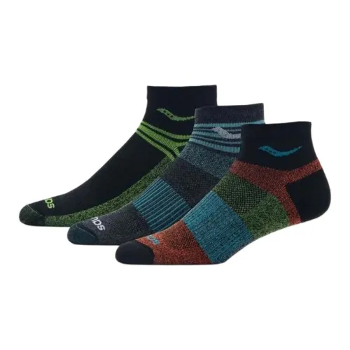 Saucony Mid Calf Socks Unisex 3 Pack Multicolor