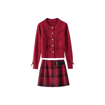 PLAY BUSH Skirt Set Women's Red