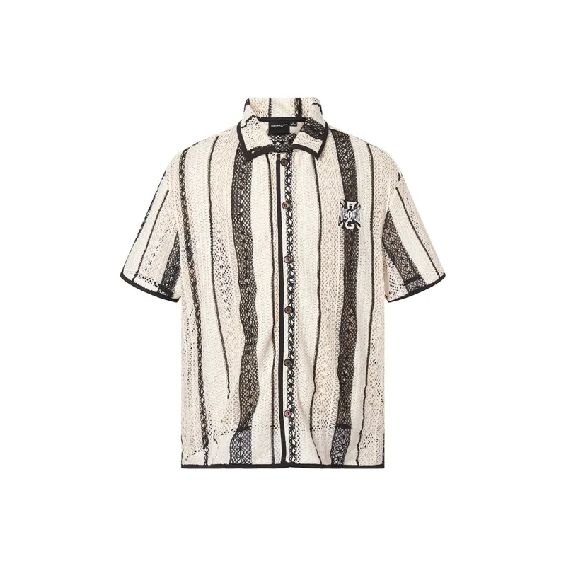 ROCAWEAR Shirts Unisex Black Apricot Stripes-0
