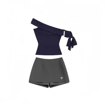 GLEE DIARY Skirt Set Women's Navy Blue