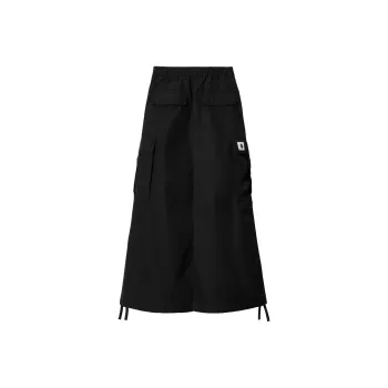 Carhartt WIP Long Cargo Skirt 'Black Rinsed'