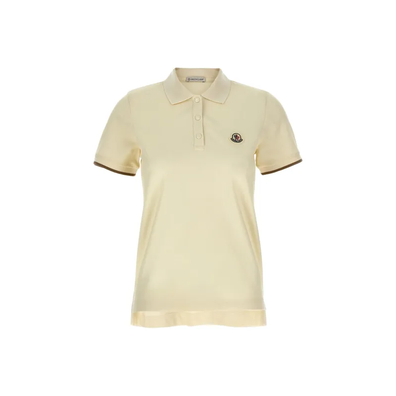 Moncler Polo Shirt Women's Cream-0