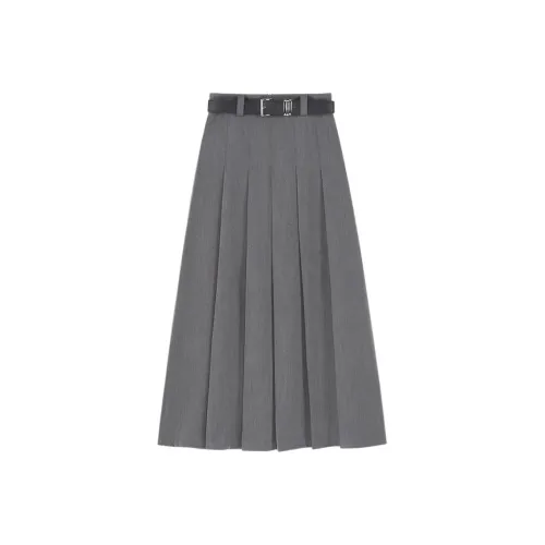 CIVICERA Casual Long Skirts Women's Gray