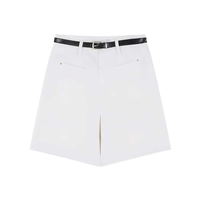 IHIMI Denim Shorts Women's White-0