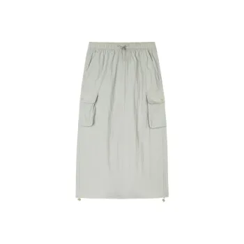 CHAOJIANTA Casual Long Skirt Women's Ancient Gray