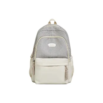 Single Warehouse Nylon Backpack Regular Unisex Ecru/Pink/Blue/Yellow/Green/Black