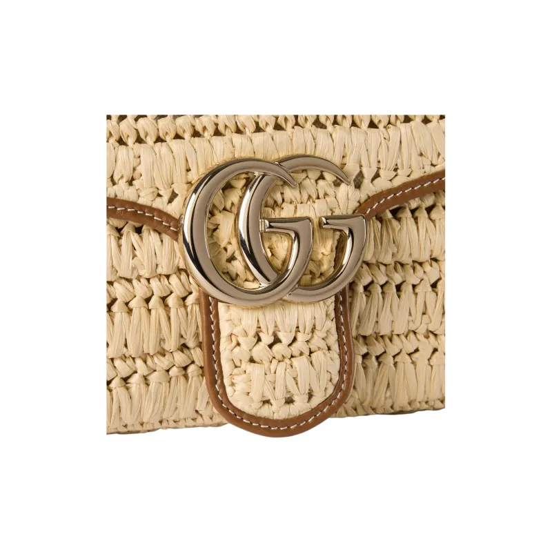 GUCCI GG Marmont Viscose Shoulder Bag Medium Size Women's Beige-5