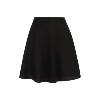 NINA RICCI Flared Plated Mini Skirt