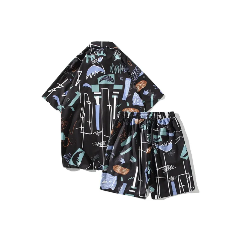 Fakeyoung Shirt Matching Set Unisex-1