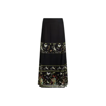 A LIFE ON THE LEFT Casual Long Skirt Women's Black