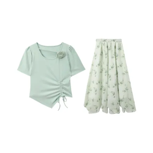 PLANE DRIFT Two Piece Skirt Sets Women's