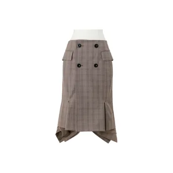 Sacai Casual Long Skirts Women's Brown