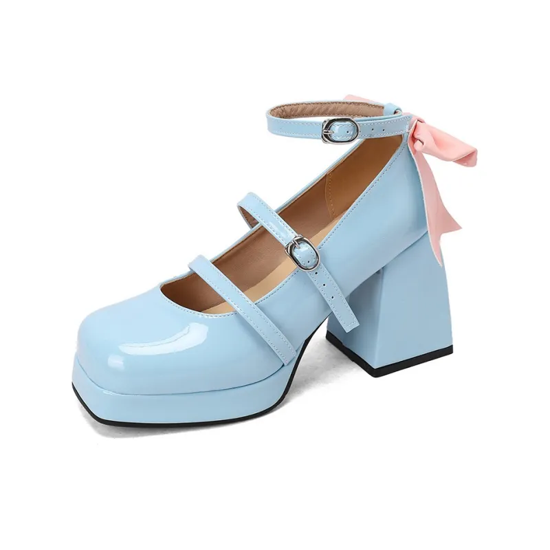 MCKP Chunky Heel High Heels 9cm Women's-6