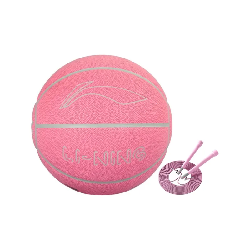 LiNing Badfive PU Basketball Pink Size 7 Glow In The Dark Unisex-34