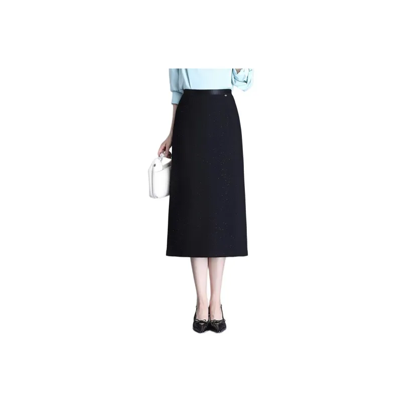 La Chapelle Casual Long Skirt Women's Black-0