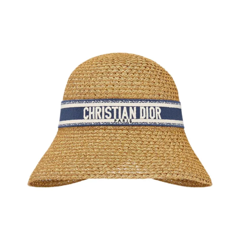 DIOR Cotton, Polypropylene, Paper, Polyester Bucket Hats Unisex Brown-0