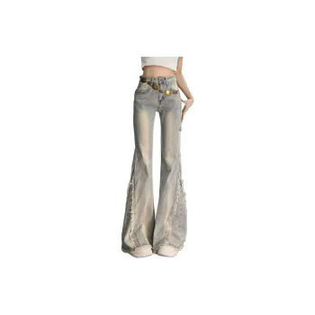 BENGEN Jeans Women's Nostalgic Blue Pants
