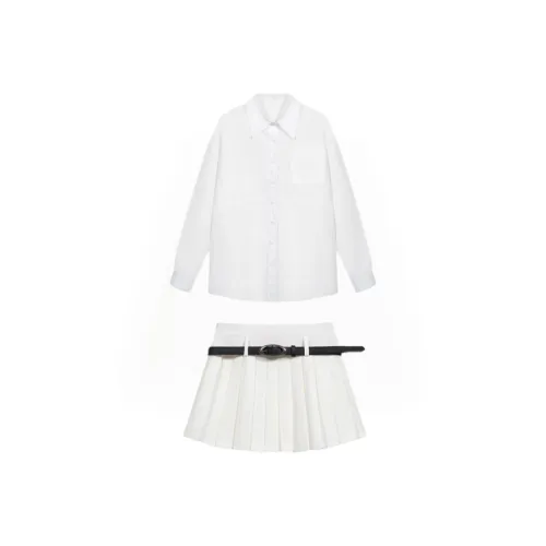 Icicofficial Skirt Set Women's White