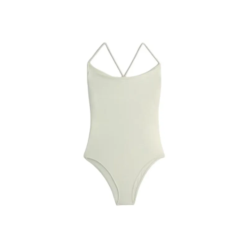 ZARA One-piece Swimsuit Women's Raw White-0