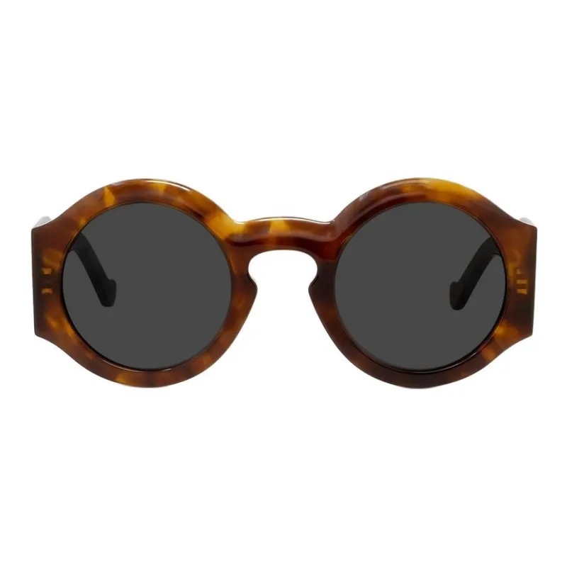 LOEWE Acetate Round Sunglasses Unisex Brown-1