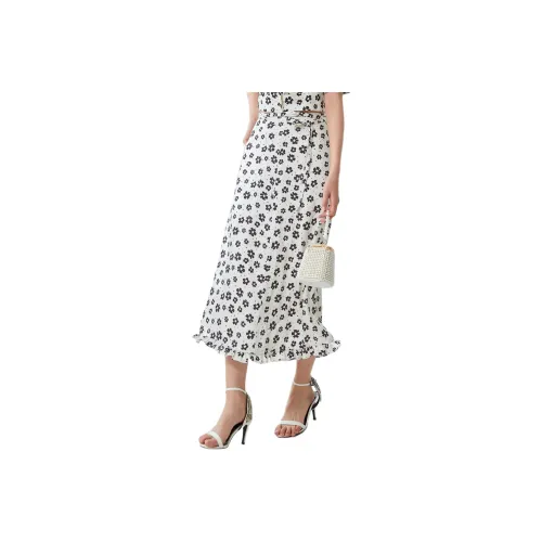 VILAN SS24 Casual Long Skirt Women's Apricot Lotion