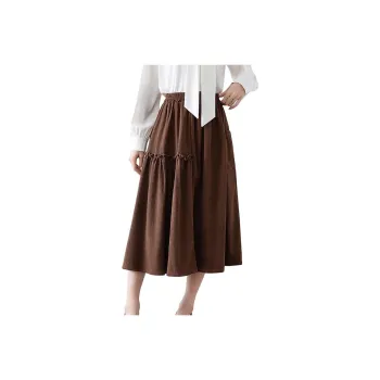 La Chapelle Casual Long Skirt Women's Coffee