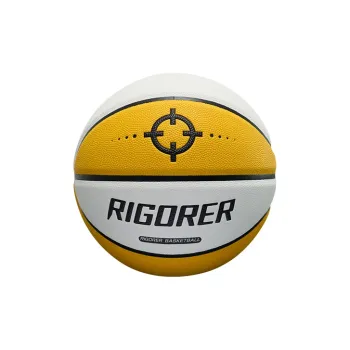 RIGORER RG600X Collection PU Basketball White Yellow Size 7 Ball Training Competition Unisex
