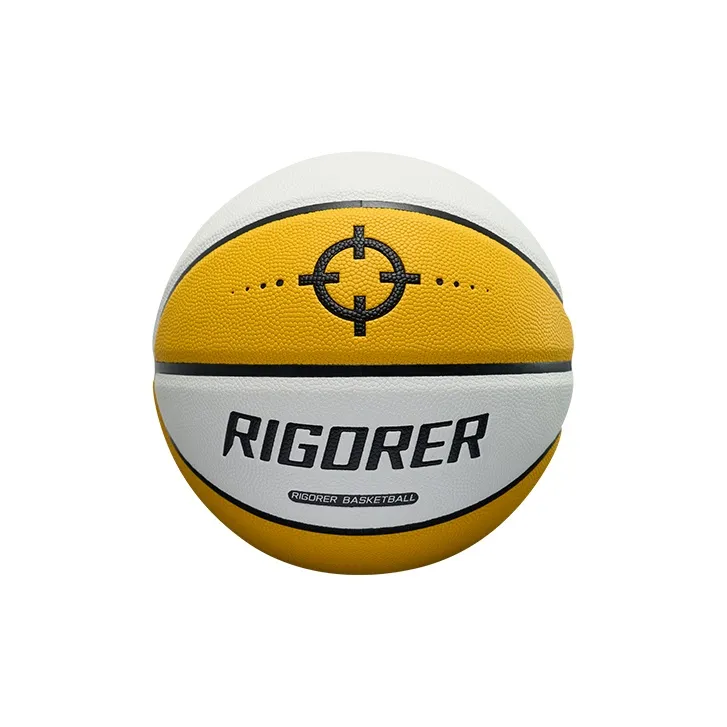 RIGORER RG600X Collection PU Basketball White Yellow Size 7 Ball Training Competition Unisex-0