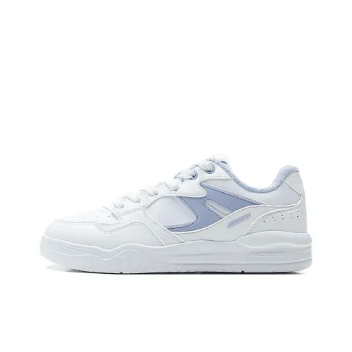 QIAODAN Dry Anti Slip Wear Resistant Low Top Skateboard Shoes Women's White Purple