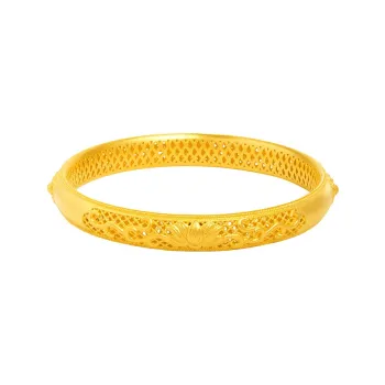Yuanyanghuangjin 999 Fine Silver Bangles Women's