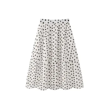 PAIN OR PLEASURE Casual Long Skirts Women's Polka Dot
