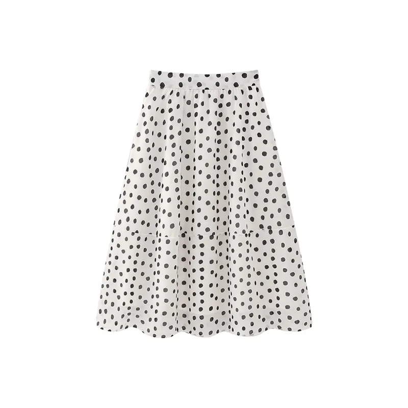 PAIN OR PLEASURE Casual Long Skirts Women's Polka Dot-0