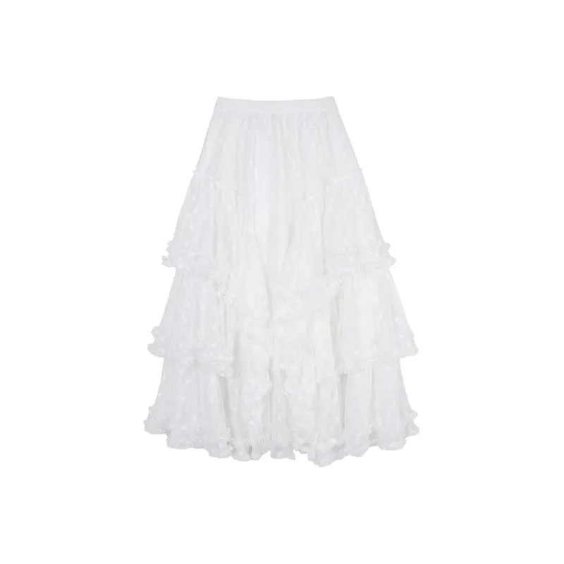 BDGU Casual Long Skirt Women's White-0