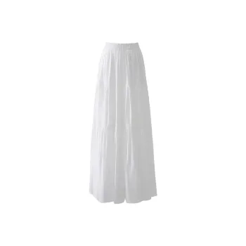 Wen Shan Casual Long Skirt Women's White