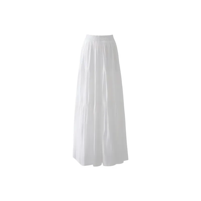 Wen Shan Casual Long Skirt Women's White-0